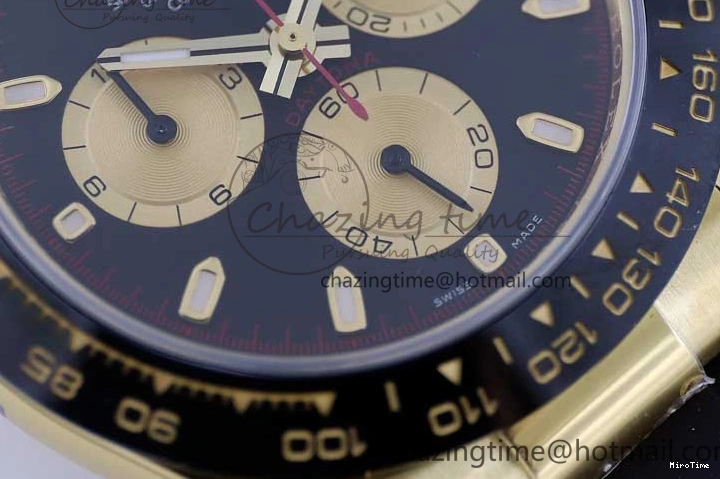 MiroTime 0517 Daytona 116518 TWF 1:1 Best Edition 904L Steel Black Gold Dial on Oysterflex Strap A Comfortable 2422